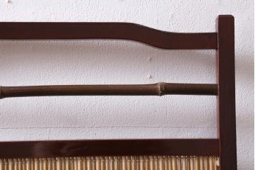 ビンテージ家具　和製ビンテージ 　昭和中期　すだれが涼やかな印象の四連折り畳み式パーテーション(衝立、仕切り)(R-038555)