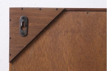 ヴィンテージ雑貨　北欧ビンテージ　チーク材　シンプルスタイリッシュなミラー(鏡、姿見)(R-038557)