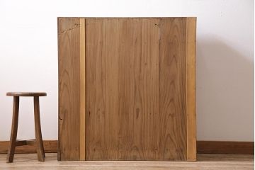 アンティーク家具　大正昭和初期　ストリップド(剥離)　三方ケヤキ材　上手物!和の趣漂う上品な茶箪笥(収納棚、戸棚)(R-038559)