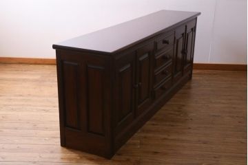 中古美品　松本民芸家具　レア!洗練された佇まいのクリデンザサイドボード(クレデンザ、リビングボード、収納棚)(R-038561)