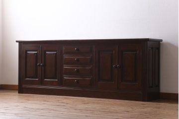 中古美品　松本民芸家具　レア!洗練された佇まいのクリデンザサイドボード(クレデンザ、リビングボード、収納棚)(R-038561)