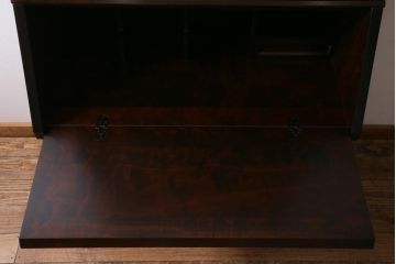 中古　北海道民芸家具　レア　上品な雰囲気漂う高山式ライティングビューロー(ビューローブックケース、本箱、収納棚、ワークデスク、在宅ワーク、在宅用)(R-038565)