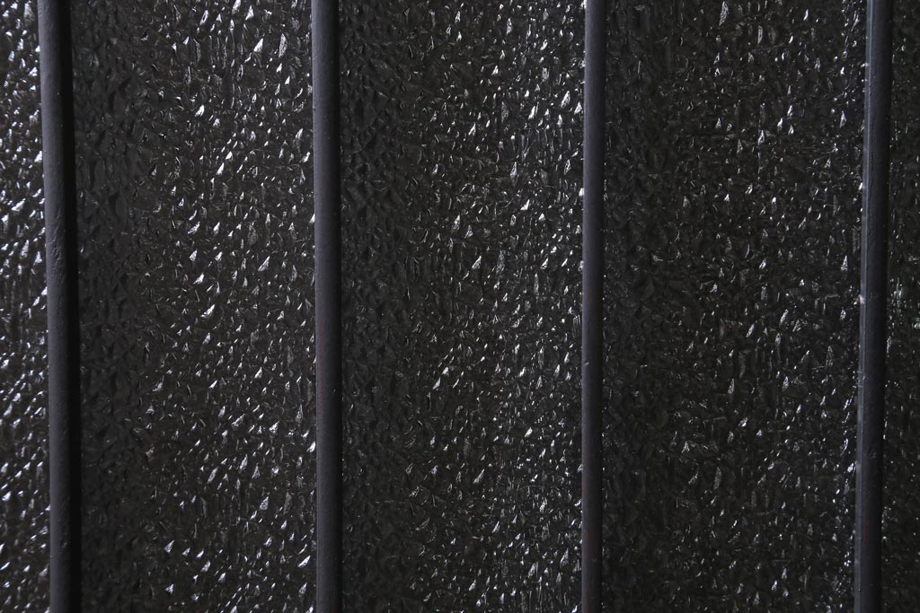 アンティーク建具　和製アンティーク　昭和初期　腰板ケヤキ材　ダイヤガラス入り　上手物!玉杢が魅力的なガラス戸1枚(引き戸、建具)(R-038566)