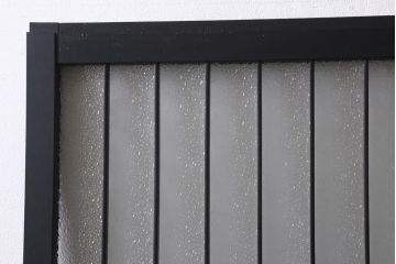 アンティーク建具　和製アンティーク　昭和初期　腰板ケヤキ材　ダイヤガラス入り　上手物!玉杢が魅力的なガラス戸1枚(引き戸、建具)(R-038566)