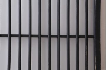 アンティーク建具　和製アンティーク　昭和中期　すりガラス入り　ブラックペイントがシックなガラス戸1枚(引き戸、建具)(R-038567)