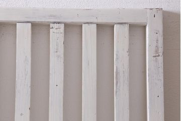 アンティーク建具　和製アンティーク　ペイント　シャビーな風合いが魅力の荒格子戸1枚(格子戸、建具、はめ殺し)(R-038568)