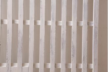 アンティーク建具　和製アンティーク　ペイント　シャビーな風合いが魅力の荒格子戸1枚(格子戸、建具、はめ殺し)(R-038568)