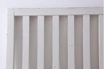 アンティーク建具　和製アンティーク　ペイント　シャビーな風合いが魅力の荒格子戸1枚(格子戸、建具、はめ殺し)(R-038568)