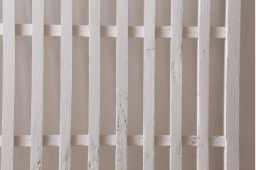 アンティーク建具　和製アンティーク　ペイント　シャビーな風合いが魅力の荒格子戸1枚(格子戸、建具、はめ殺し)(R-038569)