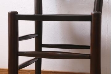 中古　松本民芸家具　シンプルなデザインが魅力的なラダーバックチェア(ダイニングチェア、椅子)(R-038602)