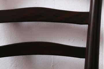 中古　松本民芸家具　シンプルなデザインが魅力的なラダーバックチェア(ダイニングチェア、椅子)(R-038603)