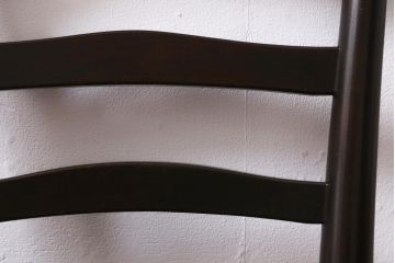 中古　松本民芸家具　シンプルなデザインが魅力的なラダーバックチェア(ダイニングチェア、椅子)(R-038604)