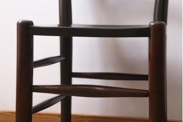 中古　松本民芸家具　シンプルなデザインが魅力的なラダーバックチェア(ダイニングチェア、椅子)(R-038606)