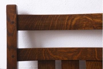 中古　アメリカ　Stickley(スティックレー、スティックレイ)社　象嵌入り　ミッションスタイル　サイドチェア(椅子、ダイニングチェア)(R-038608)