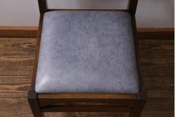 中古　アメリカ　Stickley(スティックレー、スティックレイ)社　象嵌入り　ミッションスタイル　サイドチェア(椅子、ダイニングチェア)(R-038608)