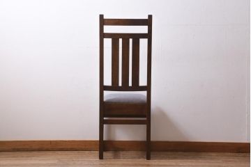 中古　アメリカ　Stickley(スティックレー、スティックレイ)社　象嵌入り　ミッションスタイル　サイドチェア(椅子、ダイニングチェア)(R-038608)