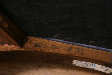 中古　アメリカ　Stickley(スティックレー、スティックレイ)社　象嵌入り　ミッションスタイル　サイドチェア(椅子、ダイニングチェア)(R-038608)