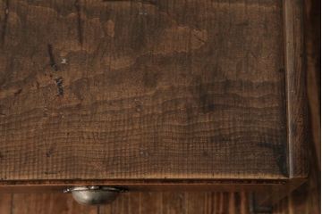 アンティーク家具　大正昭和初期　楓材　天板一枚板　渋い色味が魅力の文机(ローテーブル、座卓)(R-038611)