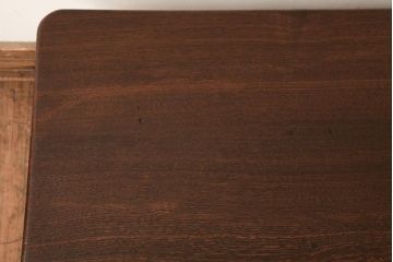 アンティーク家具　和製アンティーク　昭和初期　くっきりとした木目が魅力の角ちゃぶ台(座卓、ローテーブル)(R-038612)