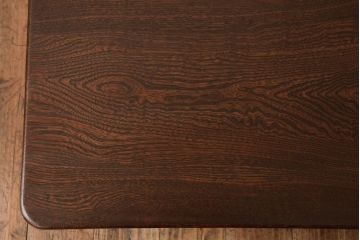 アンティーク家具　和製アンティーク　昭和初期　くっきりとした木目が魅力の角ちゃぶ台(座卓、ローテーブル)(R-038612)