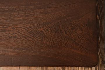 アンティーク家具　和製アンティーク　昭和初期　くっきりとした木目が魅力の角ちゃぶ台(座卓、ローテーブル)(R-038612)