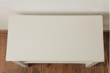 ペイント家具　和製アンティーク　フレンチスイタイルにもおすすめなサイドテーブル(作業台、花台、飾り棚)(R-038614)