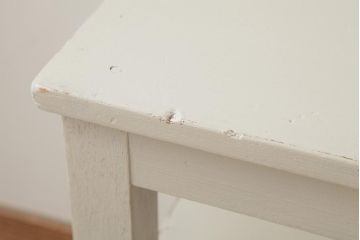 ペイント家具　和製アンティーク　フレンチスイタイルにもおすすめなサイドテーブル(作業台、花台、飾り棚)(R-038614)