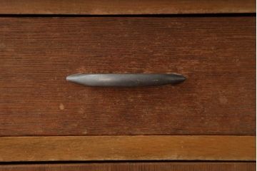 アンティーク家具　昭和レトロ　木の質感が楽しめるシンプルな電話台(サイドキャビネット、収納棚、飾り棚)(R-038615)