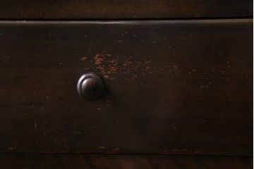 ビンテージ家具　和製ビンテージ　カバ材　シンプルなデザインが魅力のチェスト(洋服タンス、引き出し、和たんす、収納箪笥、衣装箪笥、ヴィンテージ)(R-038617)