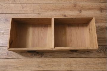 アンティーク家具　昭和初期　ストリップド(剥離)  古い木の風合いがレトロな雰囲気あふれる収納棚(戸棚、キャビネット)(R-038618)