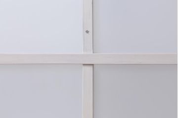 アンティーク建具　和製アンティーク　昭和初期　すりガラス入り　ホワイトペイントが爽やかなガラス戸2枚セット(引き戸、建具)(R-038634)