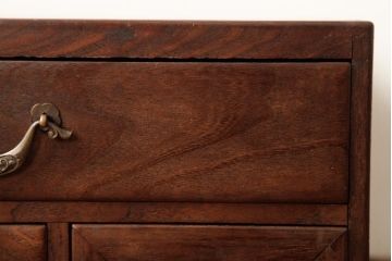 アンティーク家具　和製アンティーク　工芸品　指物家具　昭和初期　高級品!総桑材の品格漂う小引き出し(小物収納)(R-038636)