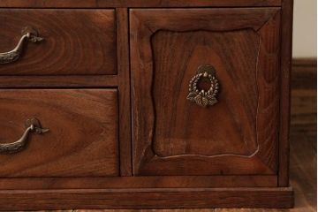 アンティーク家具　和製アンティーク　工芸品　指物家具　昭和初期　高級品!総桑材の品格漂う小引き出し(小物収納)(R-038636)