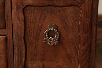 アンティーク家具　和製アンティーク　工芸品　指物家具　昭和初期　高級品!総桑材の品格漂う小引き出し(小物収納)(R-038636)