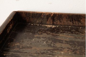 アンティーク家具　和製アンティーク　昭和初期　古い木の質感が味わい深い小振りな収納棚(棚、書類棚)(R-038637)