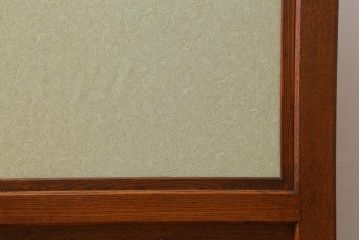 アンティーク家具　和製アンティーク　大正昭和初期　タモ材　透かし彫りが目を引く衝立(つい立て、パーテーション)(R-038638)