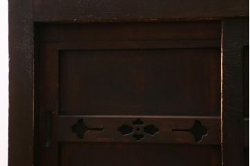 アンティーク家具　和製アンティーク　明治大正期　ヒノキ材　和の風情漂う水屋サイドボード(水屋箪笥、収納棚)(R-038639)