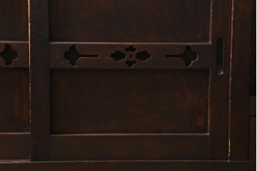 アンティーク家具　和製アンティーク　明治大正期　ヒノキ材　和の風情漂う水屋サイドボード(水屋箪笥、収納棚)(R-038639)