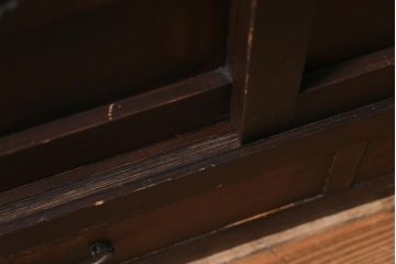 アンティーク家具　和製アンティーク　明治大正期　ヒノキ材　和の風情漂う水屋サイドボード(水屋箪笥、収納棚)(R-038639)