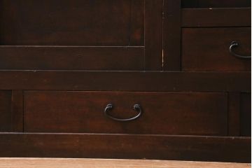 アンティーク家具　和製アンティーク　明治大正期　ヒノキ材　和の風情漂う水屋サイドボード(水屋箪笥、収納棚)(R-038639)