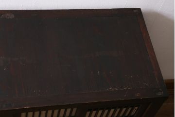 アンティーク家具　和製アンティーク　明治大正期　ヒノキ材　和の風情漂う水屋サイドボード(水屋箪笥、収納棚)(R-038639)