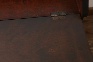 中古　松本民芸家具　H型　ボールフットが特徴的なライティングビューロー(簿記机、在宅ワーク、在宅用デスク)(R-038641)