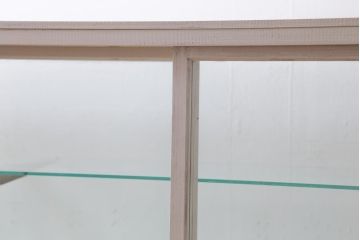 ペイント家具　イギリスヴィンテージ　ナチュラルスタイルにおすすめのガラスケース(ショーケース、陳列棚、ビンテージ)(R-038642)