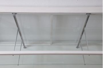 ペイント家具　イギリスヴィンテージ　ナチュラルスタイルにおすすめのガラスケース(ショーケース、陳列棚、ビンテージ)(R-038642)
