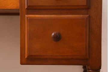 中古　横浜ダニエル(daniel)　A-402　ラウンド型の鏡が印象的な上品な佇まいのドレッサー(鏡台)(R-038643)