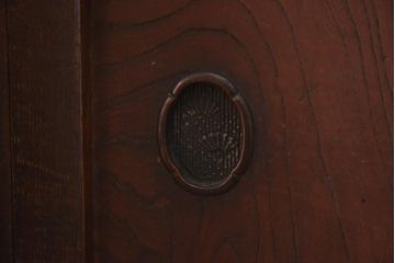 アンティーク家具　和製アンティーク　明治大正期　前面ヒノキ・ケヤキ材　味わい深い木肌が魅力の帳場箪笥(時代箪笥、重ね箪笥)(R-038666)