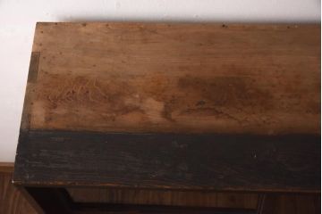 アンティーク家具　大正昭和初期　レトロな佇まいが魅力のゆらゆらガラス戸付き本箱(ブックケース、収納棚、飾り棚)(R-038668)