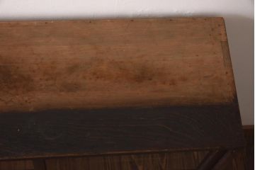 アンティーク家具　大正昭和初期　レトロな佇まいが魅力のゆらゆらガラス戸付き本箱(ブックケース、収納棚、飾り棚)(R-038668)