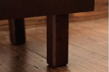 アンティーク雑貨　和製アンティーク　明治大正期　総ケヤキ材　年月を重ねた趣ある将棋盤(花台、飾り台)(R-038696)