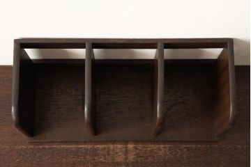 アンティーク雑貨　和製アンティーク　昭和初期　深みのある色合いの本立て(ブックスタンド)(R-038697)